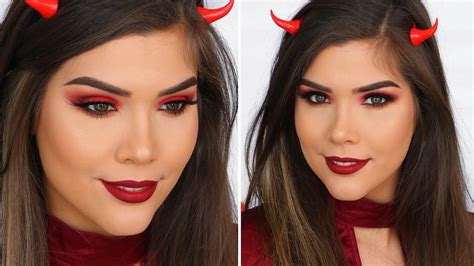 easy devil makeup looks|easy demon face.